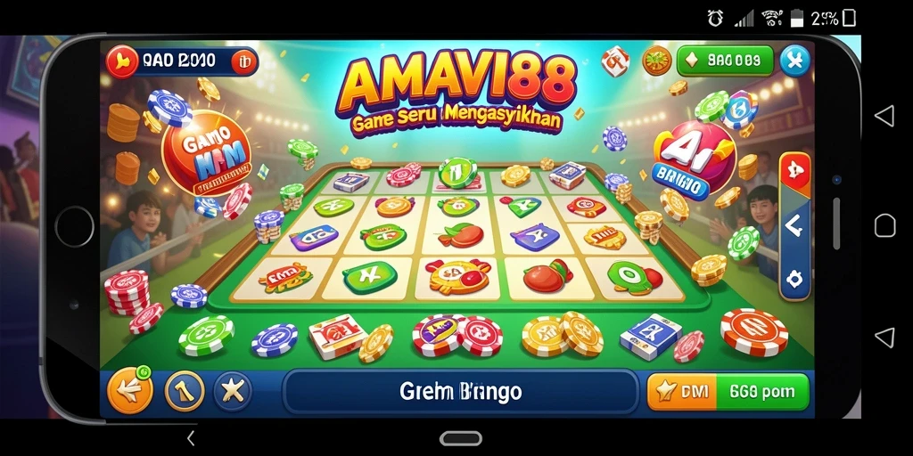 Screenshot gameplay AMAVI88 yang menampilkan keseruan bermain Bingo.