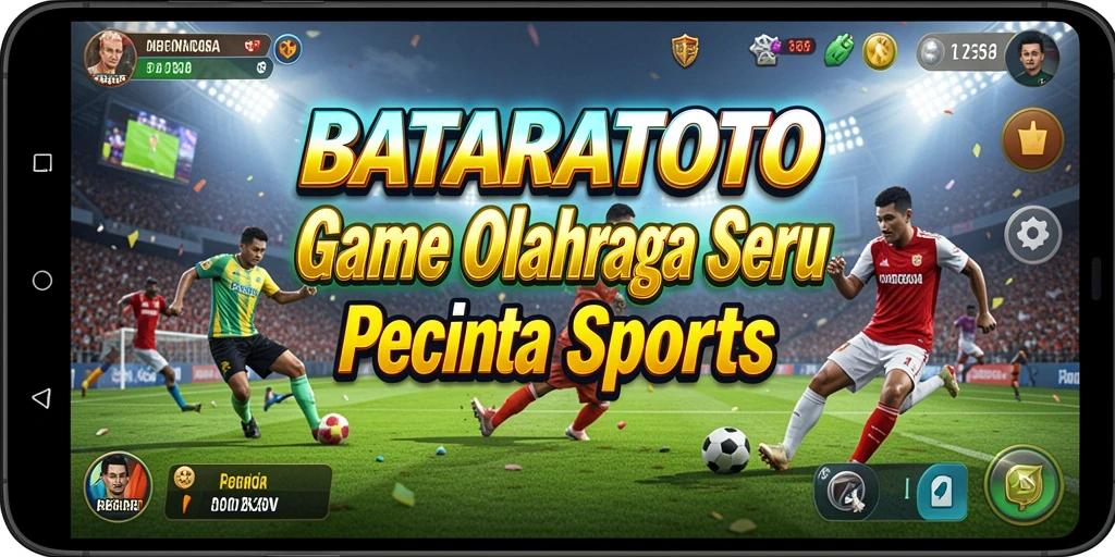 Tampilan gameplay mendebarkan di BATARATOTO yang menunjukkan aksi olahraga.