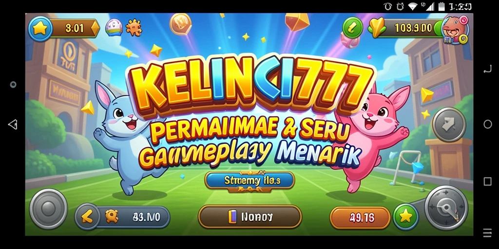 Tampilan gameplay KELINCI777 yang penuh warna dan interaktif.
