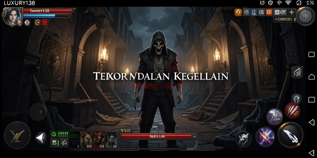 Screenshot gameplay LUXURY138 menampilkan suasana mencekam dan menakutkan.