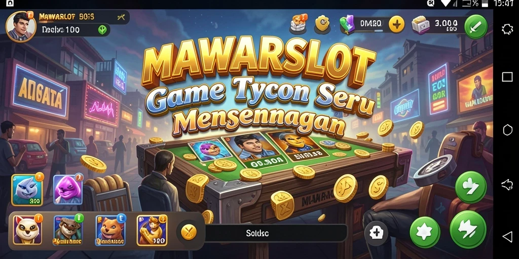 Screenshot utama MAWARSLOT menampilkan gameplay menegangkan di dunia bisnis Tycoon.