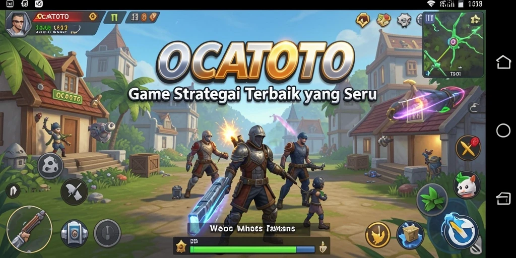Screenshot OCATOTO menampilkan aksi seru gameplay strategi yang mendebarkan.
