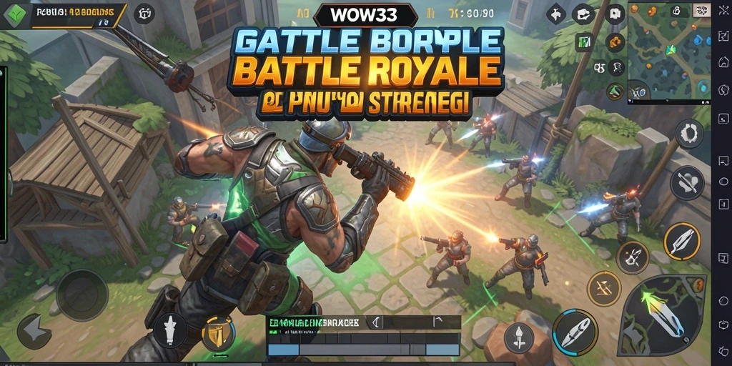 Screenshot utama WOW33 menampilkan intensitas gameplay Battle Royale.
