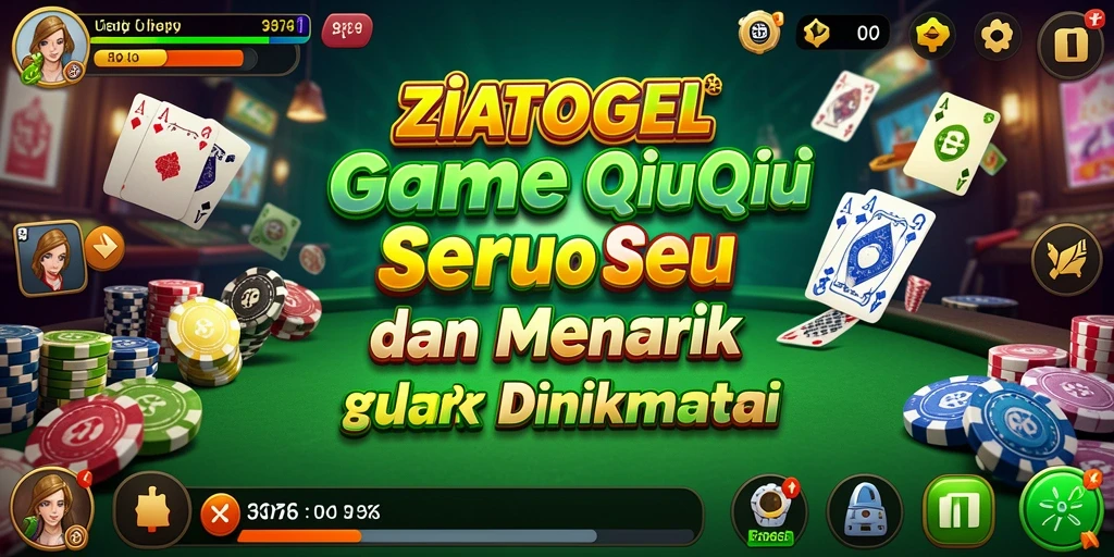 Deskripsi screenshot utama ZIATOGEL dengan gameplay QiuQiu yang menarik.